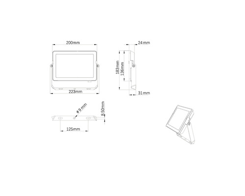 Projecteur LED d'extérieur Philips ProjectLine 50W