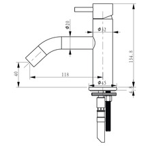 Desen tehnic al unei armături cu dimensiuni