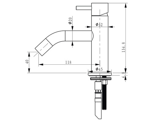 Desen tehnic al unei armături cu dimensiuni