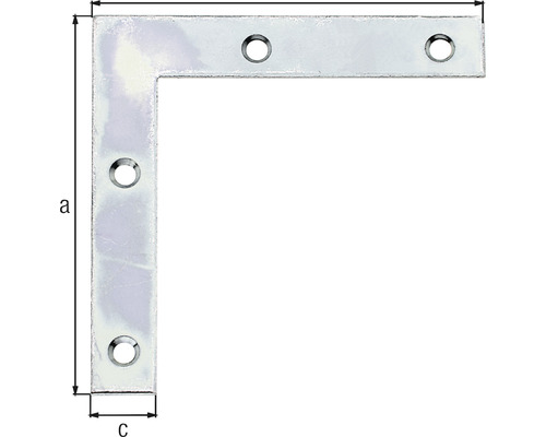Conector unghiular cu găuri pentru fixare