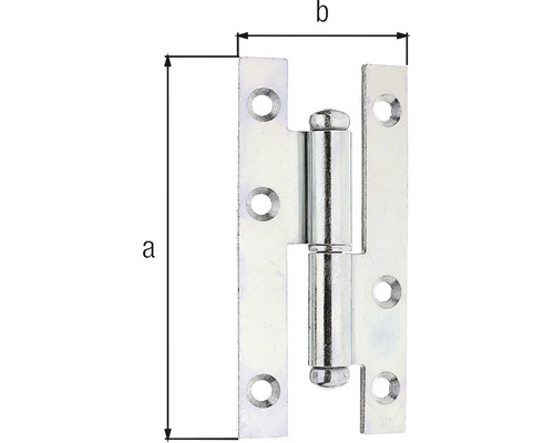 Balamaua ușii cu dimensiunile a și b