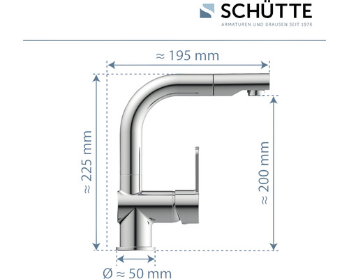Schütte armături desen dimensional