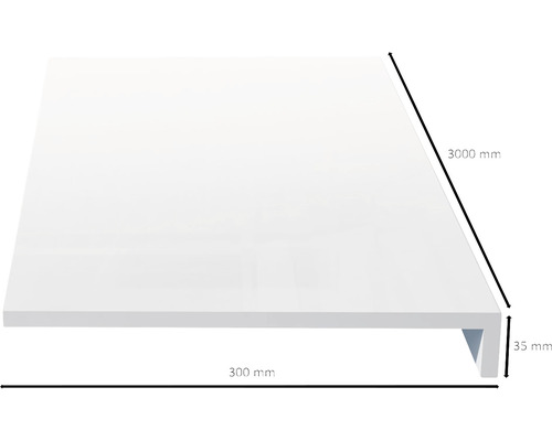 Blat de lucru cu dimensiunile de 3000 mm lungime, 300 mm lățime și 35 mm grosime