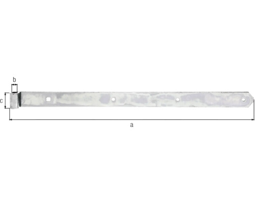 Bandă de balama dreaptă cu găuri pentru fixare