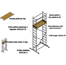 Schelă completă Classik Mester înălțime maximă 5 m-thumb-2