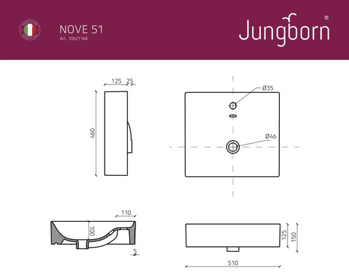Desen tehnic chiuvetă cu dimensiuni