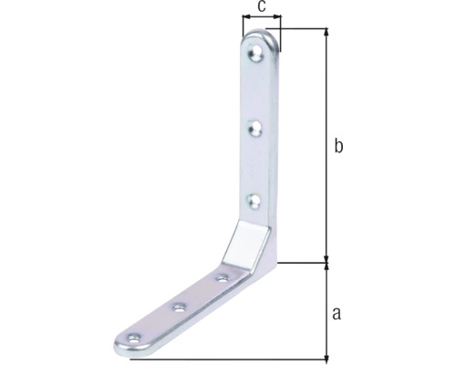 Conector unghiular cu găuri pentru fixare