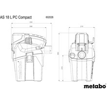 Aspirator fără fir Metabo AS 18 L PC COMPACT-thumb-1