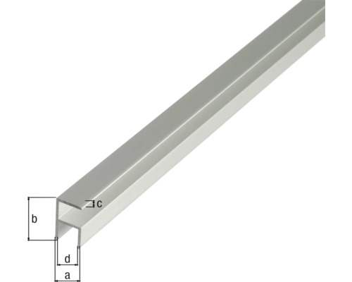 Profil U din aluminiu cu dimensiuni