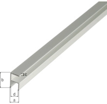 Profil U din aluminiu cu dimensiuni