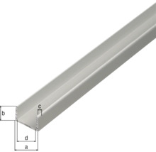 Profil U din aluminiu cu dimensiuni