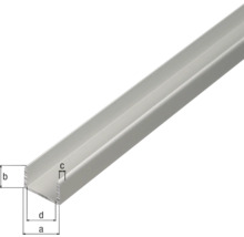 Profil U din aluminiu cu dimensiuni