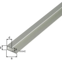 Profil U din aluminiu cu dimensiuni