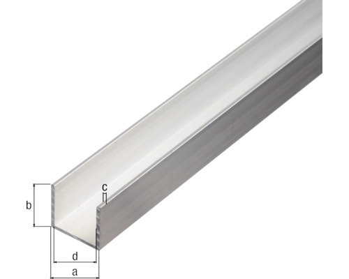 Profil U din aluminiu cu dimensiuni
