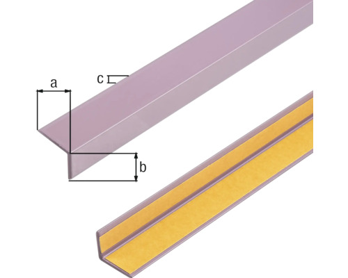 Profil unghiular din plastic cu dimensiuni