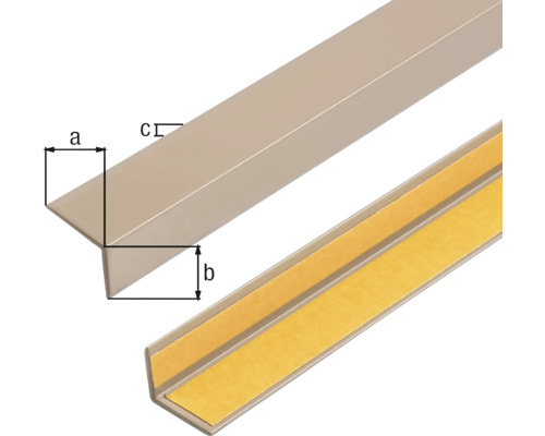 Profil unghiular din plastic cu bandă adezivă