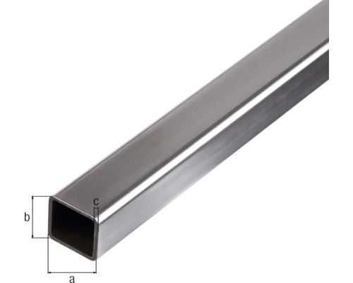 Țeavă metalică pătrată cu dimensiunile a, b și c