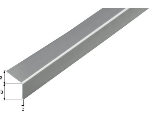 Profil unghiular din aluminiu cu dimensiuni