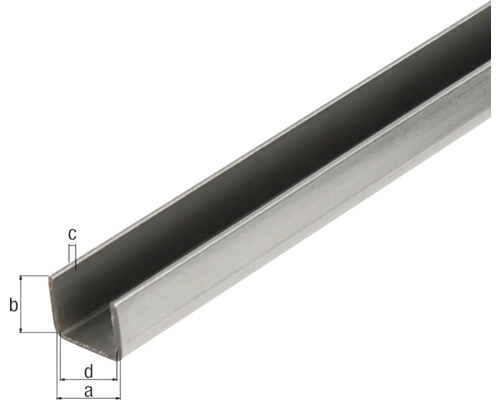 Profil U metalic cu dimensiuni