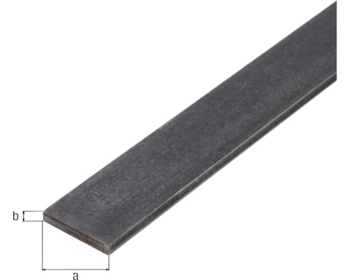 Oțel plat cu indicații de dimensiuni