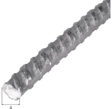 Bară metalică rotundă striată KAISERTHAL Ø10mm, lungime 3m-thumb-1