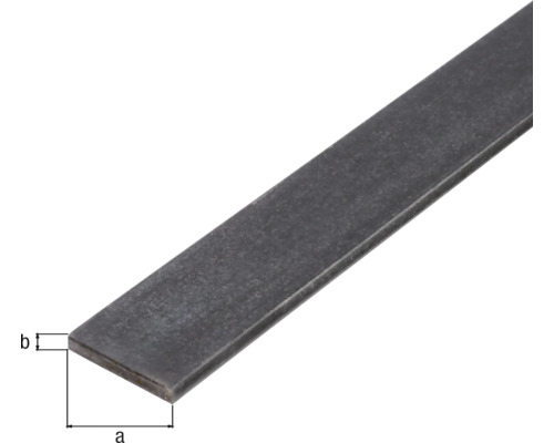 Oțel plat cu indicații de dimensiuni