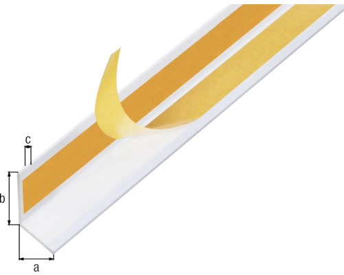 Profil de colț din plastic cu bandă adezivă