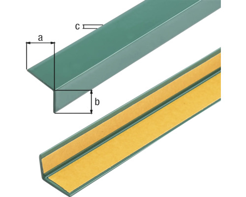 Profil unghiular din plastic cu bandă adezivă