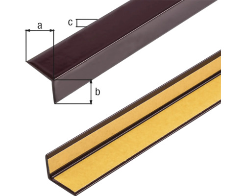 Profil de colț din plastic cu dimensiunile a, b și c