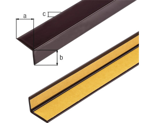 Profil de colț din plastic cu suprafață adezivă