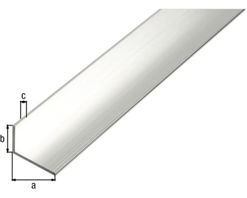 Profil unghiular din aluminiu cu dimensiuni