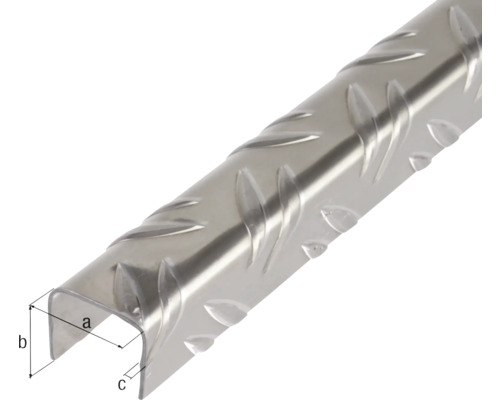 Profil U din metal cu model de tablă lacrimă