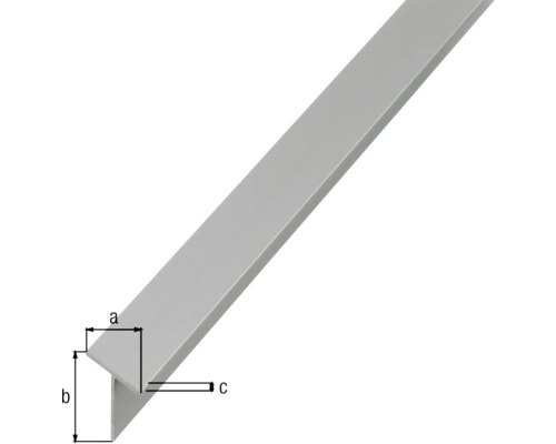 Profil unghiular cu dimensiunile a, b și c