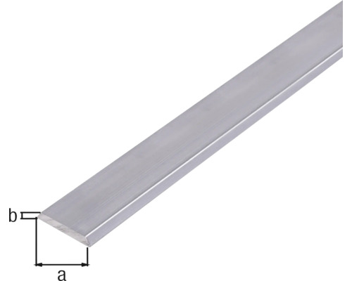 Bară plată din aluminiu cu dimensiuni