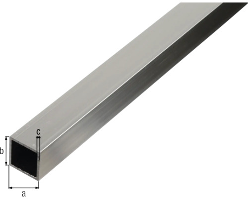 Profil dreptunghiular din aluminiu cu dimensiunile a, b și c