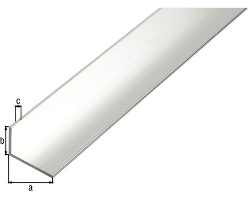 Profil unghiular din aluminiu cu dimensiuni