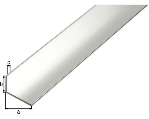 Profil unghiular din aluminiu cu dimensiuni