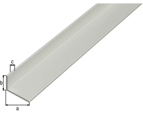 Profil unghiular cu dimensiunile a, b și c