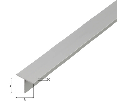 Profil T din metal cu dimensiunile a, b și c