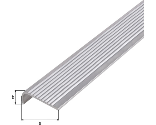 Profil margine treaptă din aluminiu cu caneluri