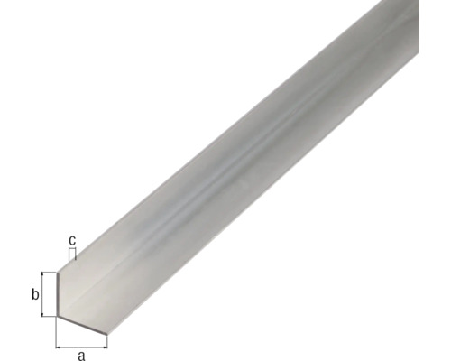 Cornier aluminiu Alberts 20x20x1,5 mm, lungime 2,6m