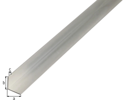 Profil unghiular din aluminiu cu dimensiuni