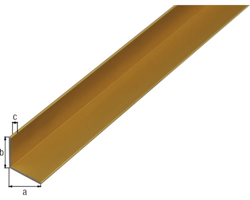 Profil unghiular cu dimensiunile a, b, c