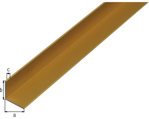 Profil unghiular metalic cu dimensiunile a, b și c