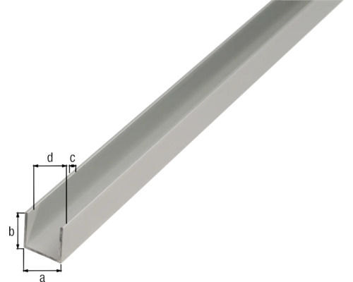 Profil U din metal cu dimensiuni