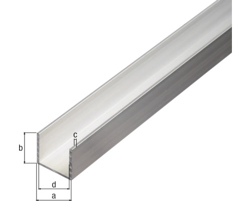 Profil U din aluminiu cu dimensiuni