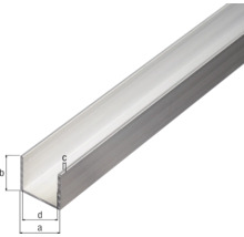 Profil U din aluminiu cu dimensiuni