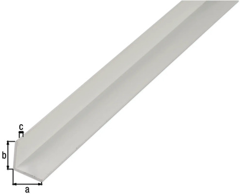 Profil unghiular din plastic cu dimensiunile a, b și c