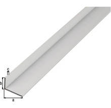 Profil unghiular din aluminiu cu dimensiunile a, b și c