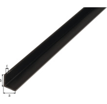 Cornier plastic Alberts 10x10x1 mm, lungime 2m, negru-thumb-1